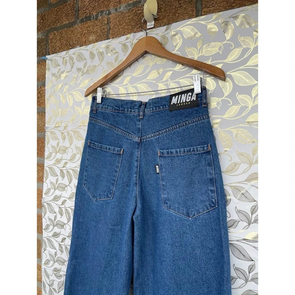 Minga London Butterfly Patch Wide Leg Skater Jeans Y2K Indie Aesthetic size 4 - Picture 10 of 12